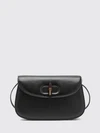 bamboo small goat leather shoulder bag with turn-lock closure
