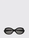 pink acetate cat-eye sunglasses with lettering logo