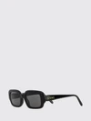 slim rectangular cat-eye sunglasses in black acetate