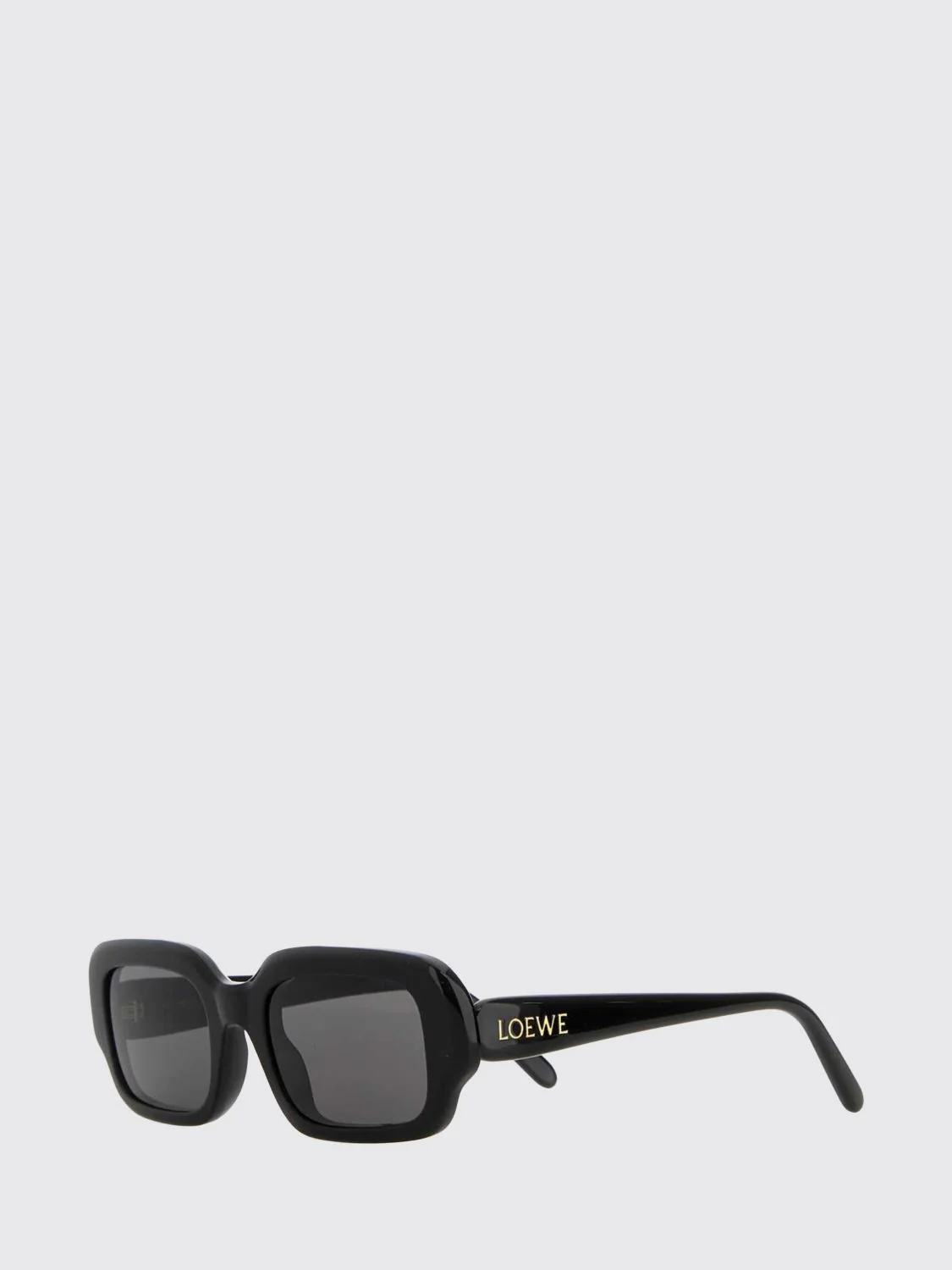 slim rectangular cat-eye sunglasses in black acetate