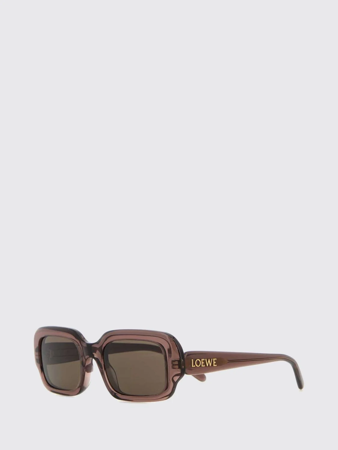LOEWE OS slim rectangular cat-eye sunglasses in black acetate