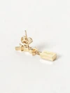 cassandre ysl monogram brass earrings