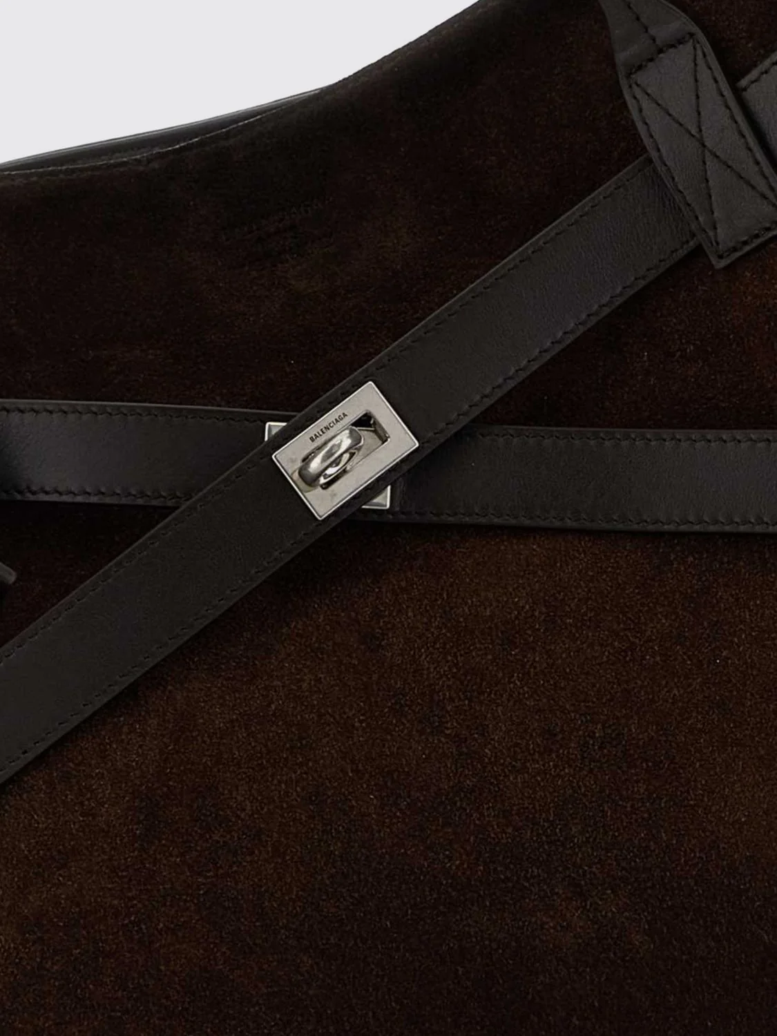 bel air large calfskin leather shoulder bag with turn-lock closure