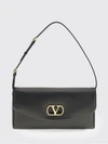 devain nappa leather shoulder bag with vlogo signature