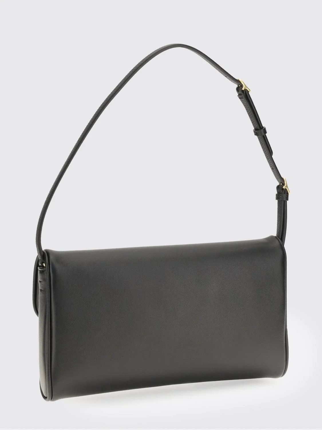devain nappa leather shoulder bag with vlogo signature