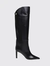 alizze leather knee-high boots with stiletto heel
