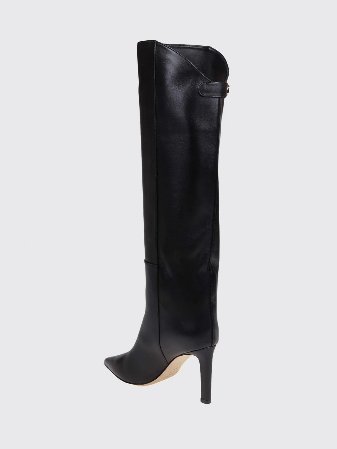 alizze leather knee-high boots with stiletto heel