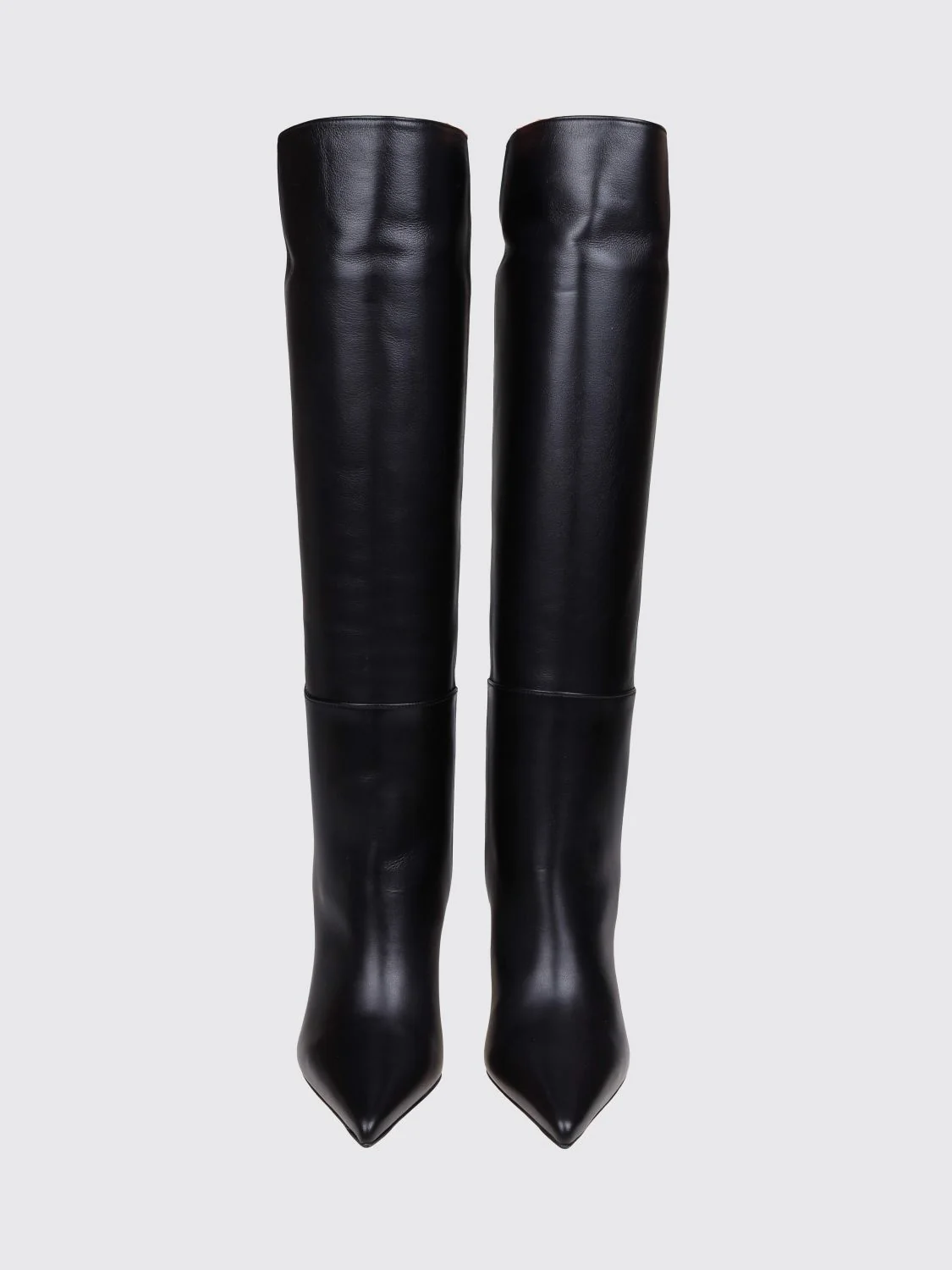 alizze leather knee-high boots with stiletto heel
