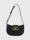 small calfskin leather crossbody bag with gancini clasp