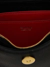 small calfskin leather crossbody bag with gancini clasp