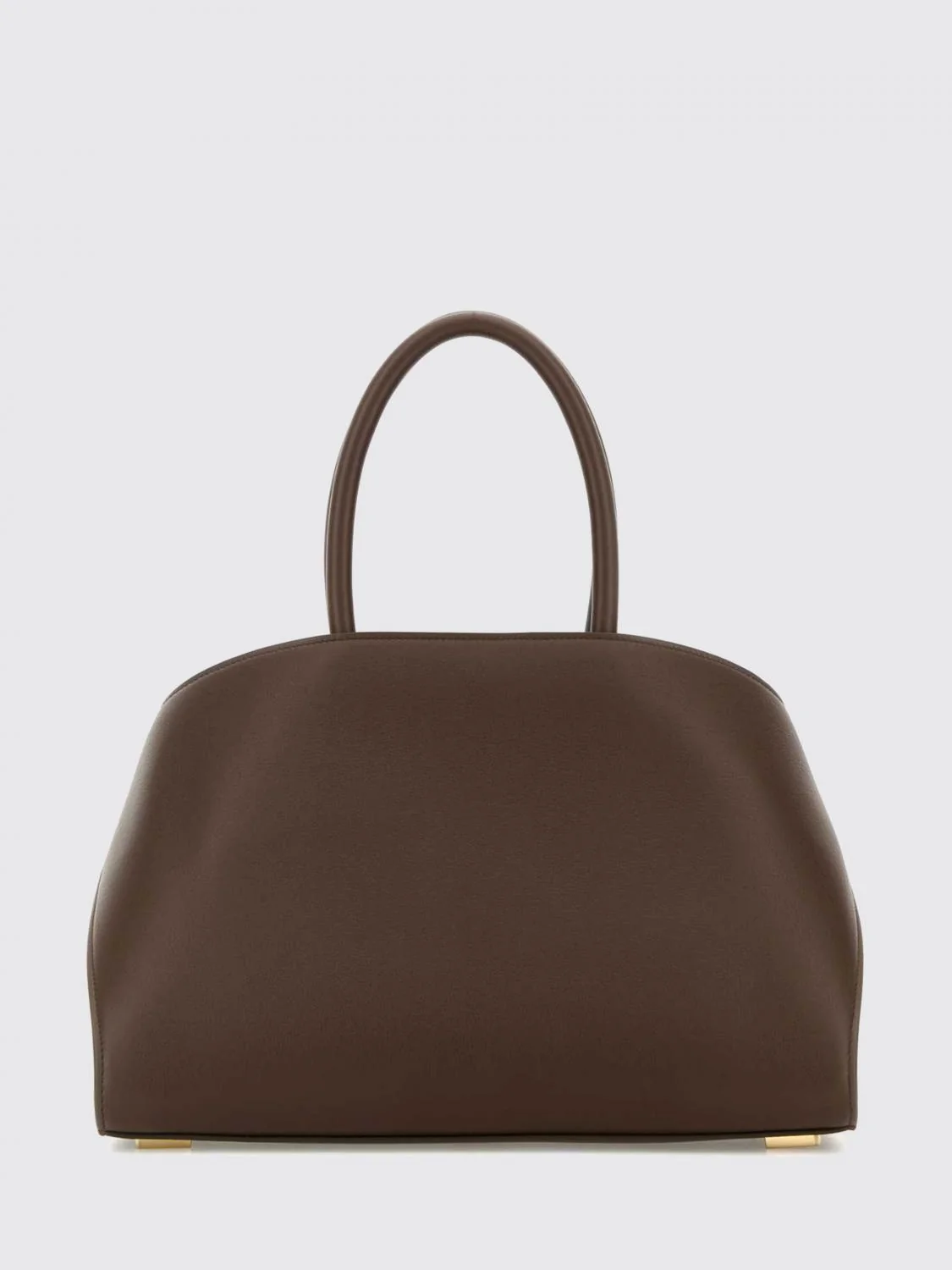 FERRAGAMO OS hug calfskin leather tote bag with double handles