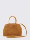 hug suede leather handbag with double handles