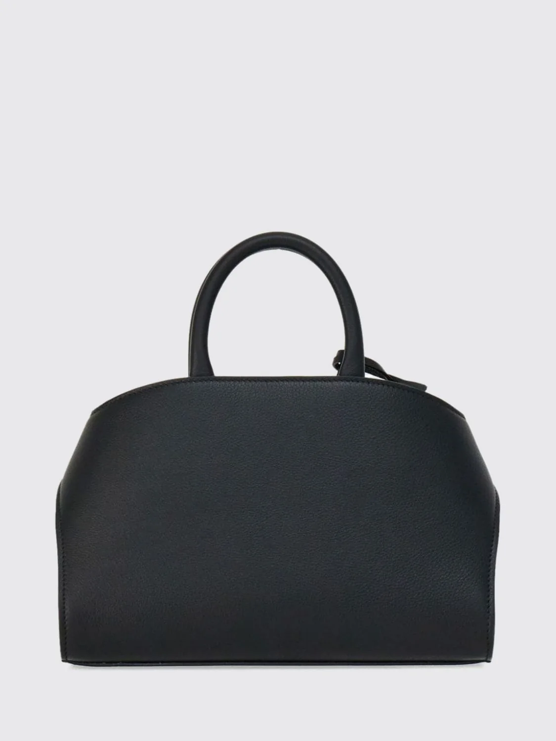 hug calfskin leather mini top handle bag with double handle and straps