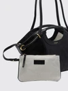 quilted sheep leather tote bag with inner pouch