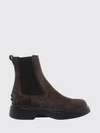 suede calfskin chelsea ankle boots with rubber sole
