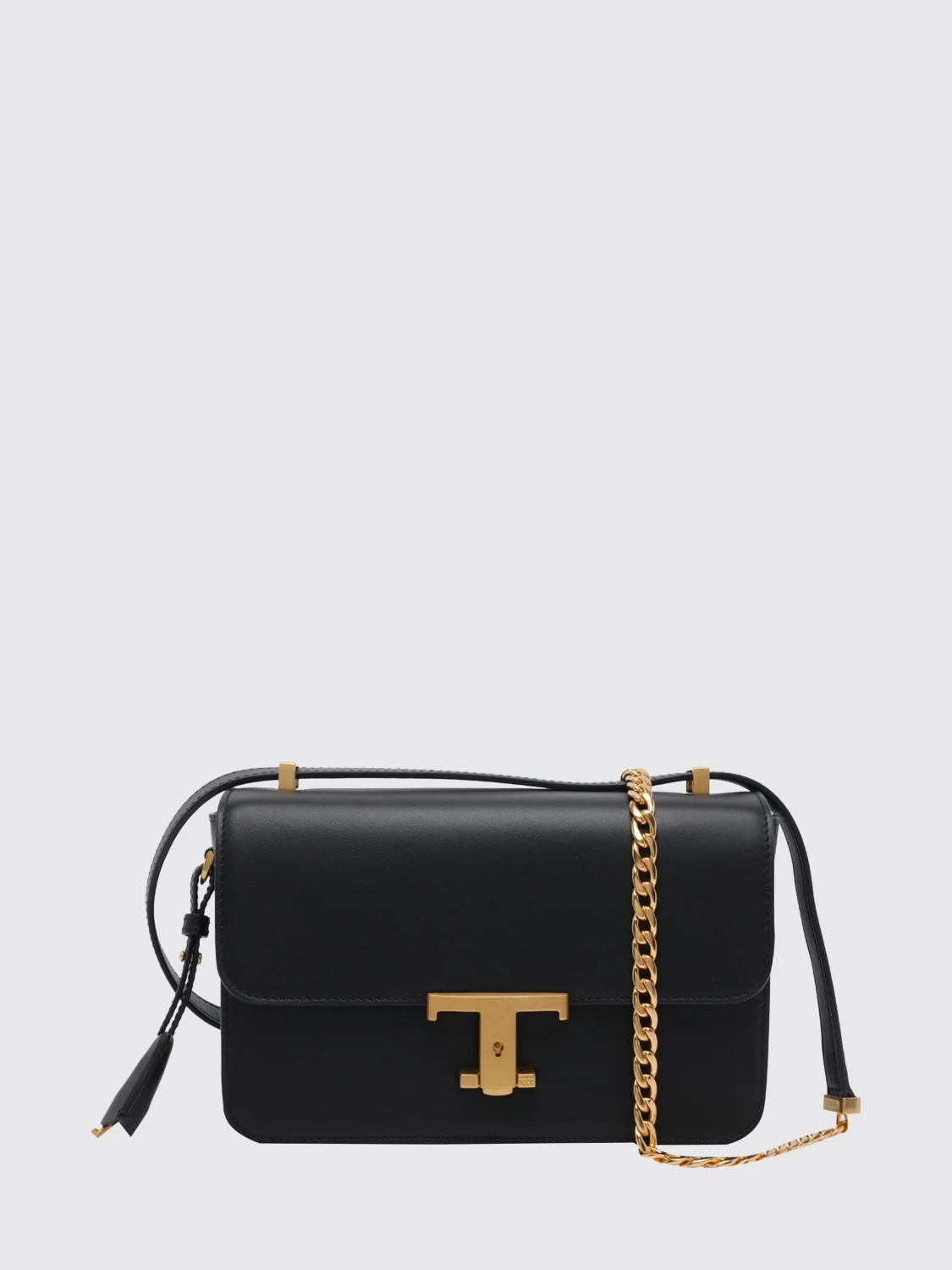 flap t timeless mini shoulder bag in smooth calf leather