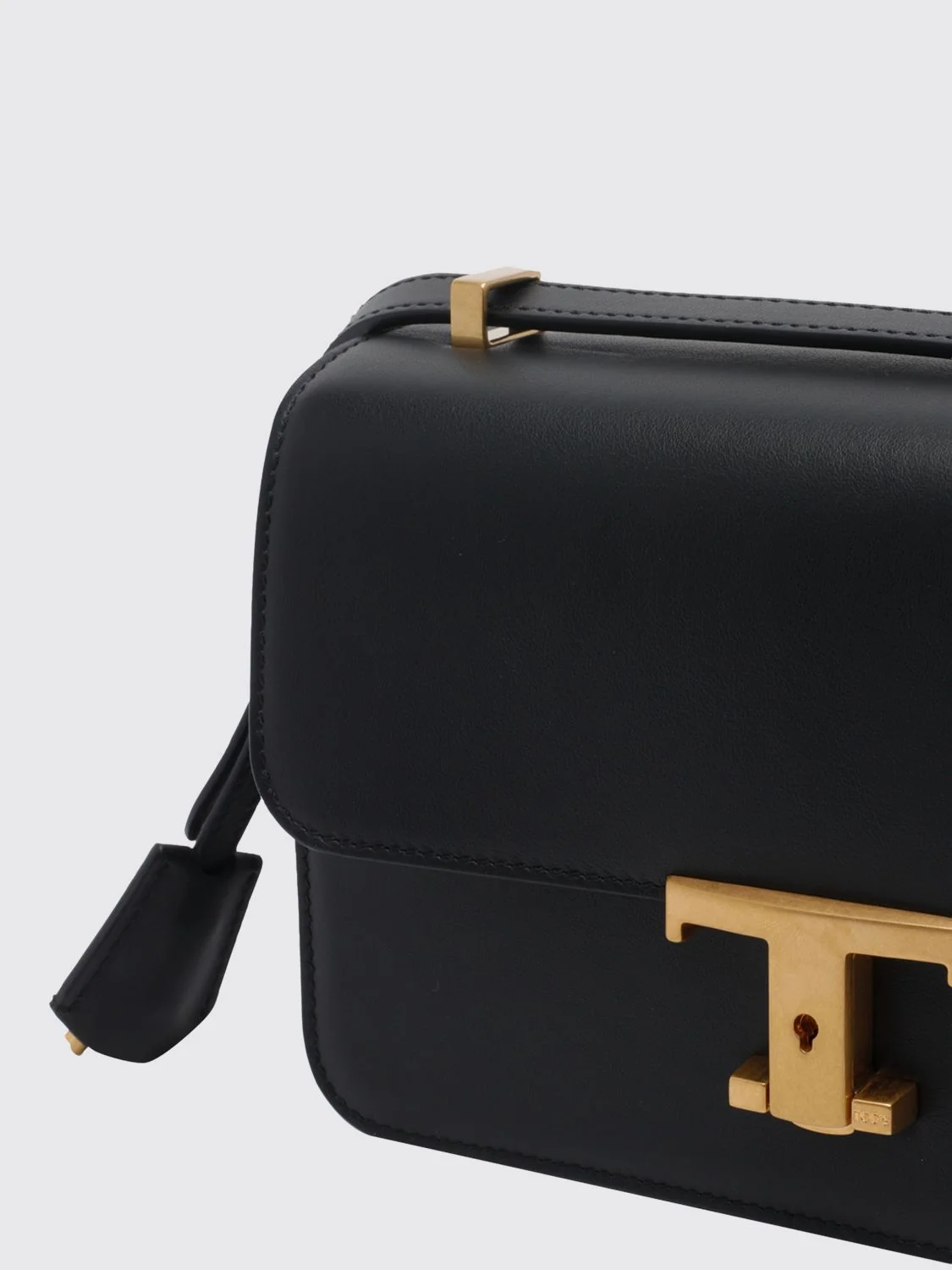 flap t timeless mini shoulder bag in smooth calf leather