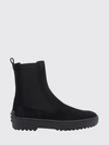 suede chelsea ankle boots with t timeless logo and pebbles