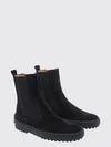 suede chelsea ankle boots with t timeless logo and pebbles