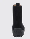 suede chelsea ankle boots with t timeless logo and pebbles