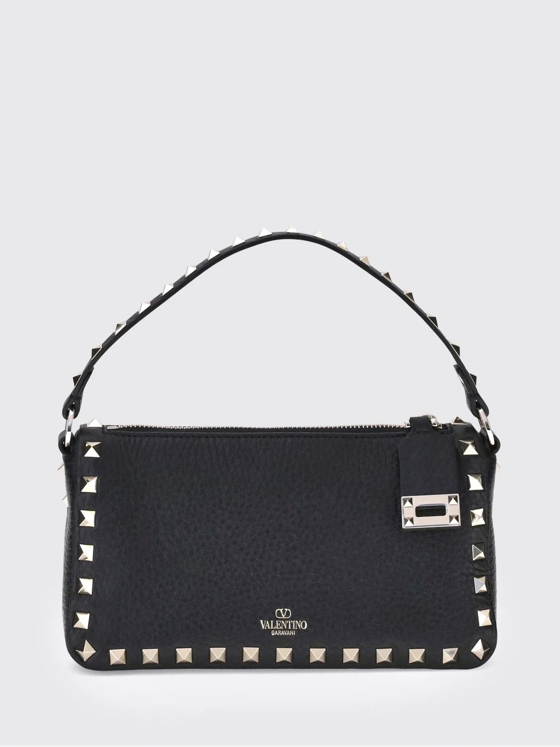 rockstud calfskin leather mini handbag with studs