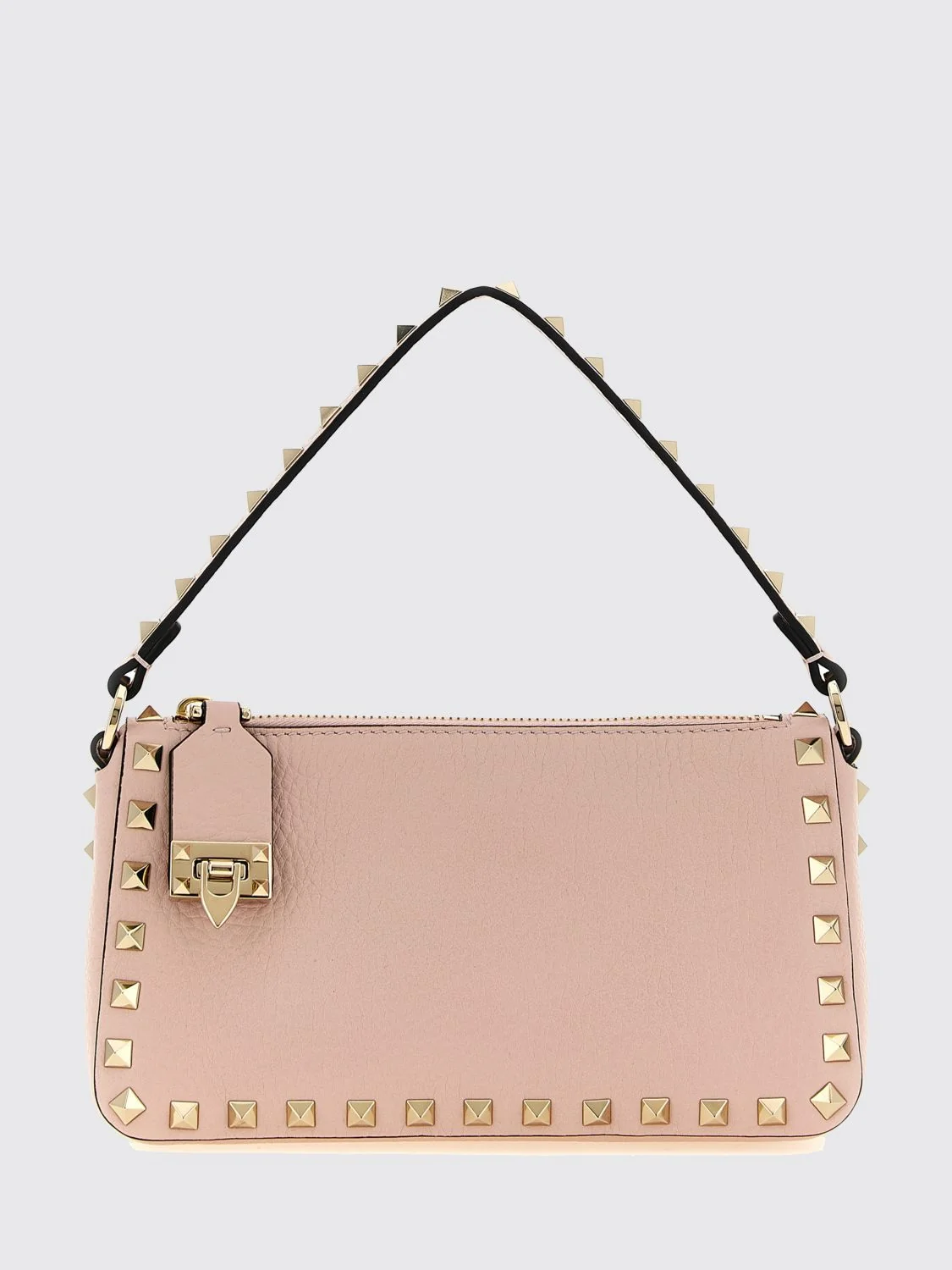 rockstud calfskin leather mini handbag with studs