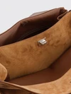 rodeo medium shoulder bag in croc-effect suede with charm
