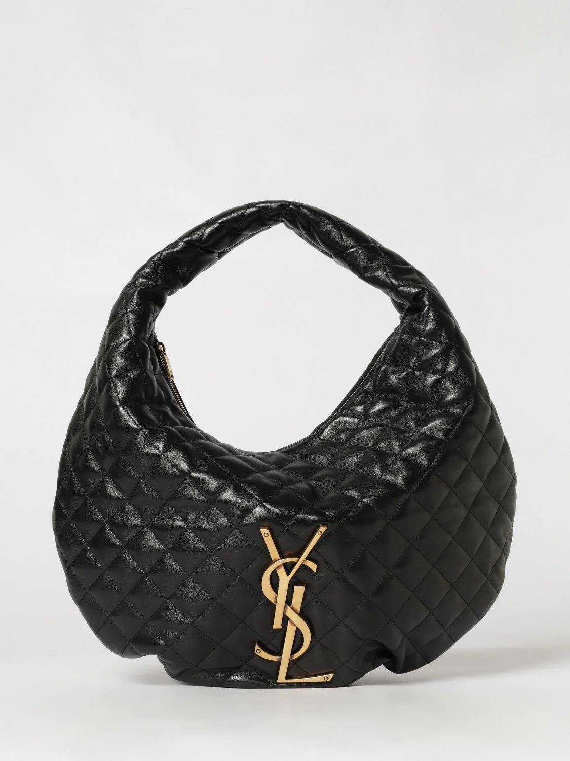 SAINT LAURENT OS icare hobo bag in quilted nappa leather with ysl logo