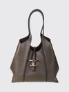 t timeless calfskin shopping bag with logo and removable pouch
