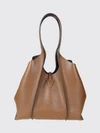 t timeless calfskin shopping bag with logo and removable pouch