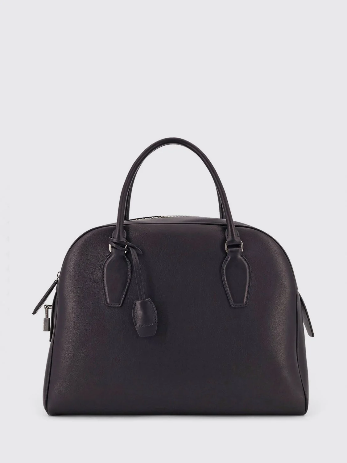 THE ROW OS india bowling bag in calf leather with double handle and charm