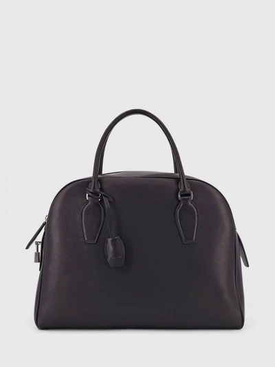 india bowling bag in calf leather with double handle and charm