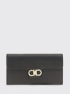 gancini calfskin wallet on chain with chain strap