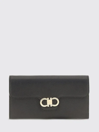 gancini calfskin wallet on chain with chain strap
