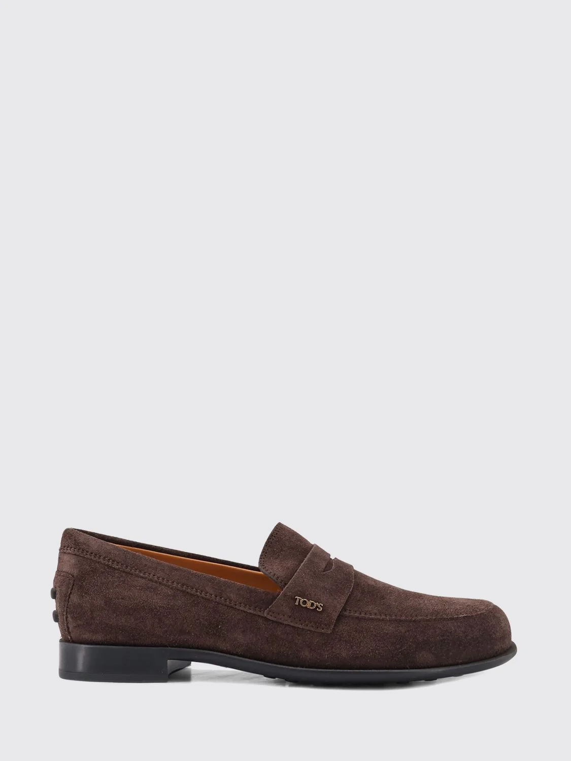 suede penny loafers with a low heel