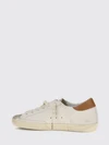 super-star leather sneakers with glitter logo and distressed effect