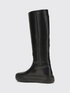 chloé delia knee-high lambskin boots with platform sole and round toe