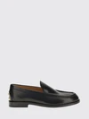 smooth leather loafers with t timeless logo and leather sole