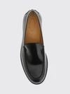 smooth leather loafers with t timeless logo and leather sole