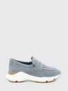 suede loafers with penny bar and rubber sole