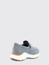 suede loafers with penny bar and rubber sole
