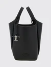 small hammered leather bucket bag with removable shoulder strap