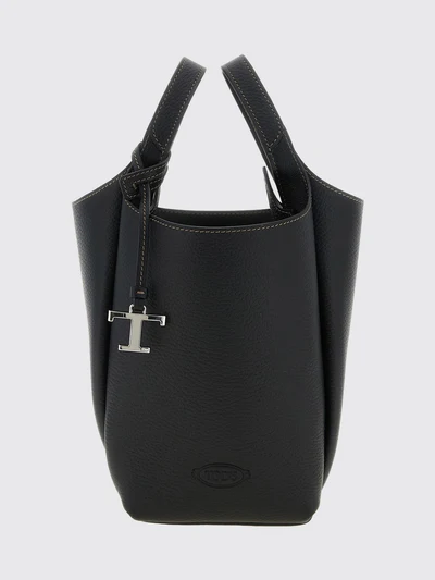 small hammered leather bucket bag with removable shoulder strap