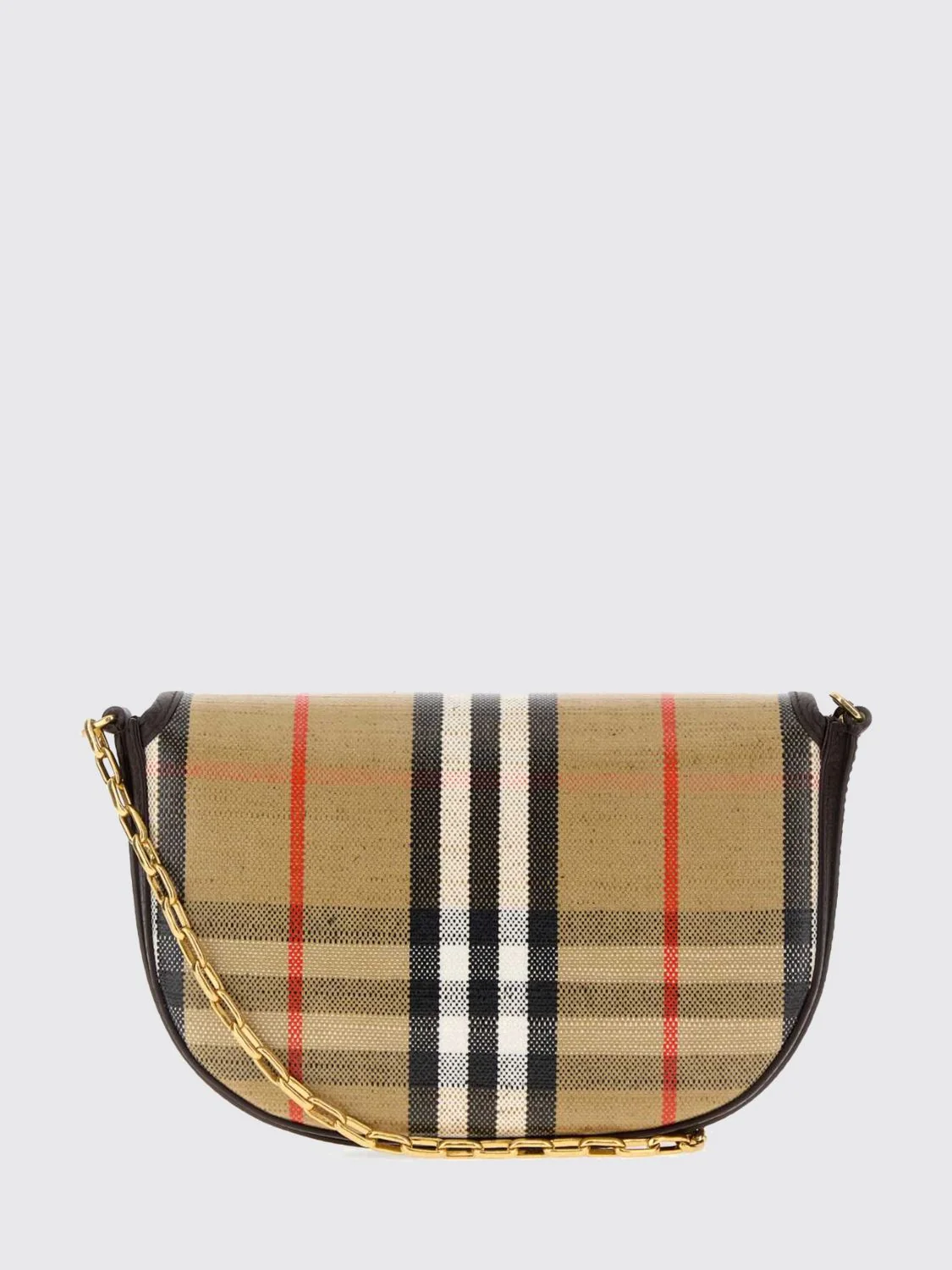 highlands mini vintage check crossbody bag in linen and cotton