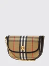 highlands mini vintage check crossbody bag in linen and cotton