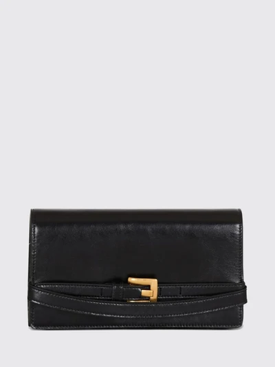 smooth leather mini top handle bag with pb monogram and removable strap