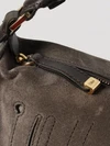 chloé marcie suede shoulder bag with woven handle