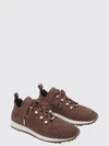 veles low-top sneakers in lurex knit with monogram and faux pearls