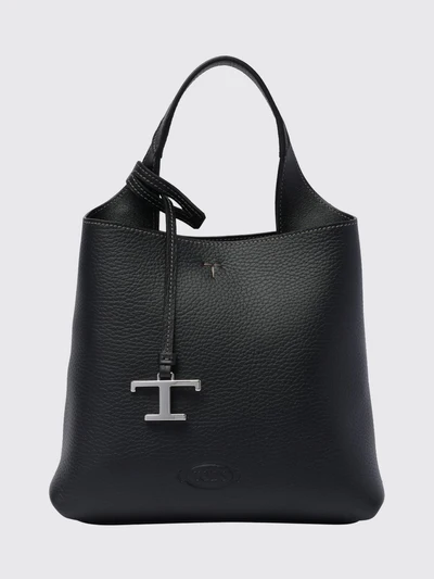 grained leather mini handbag with charm and embossed logo
