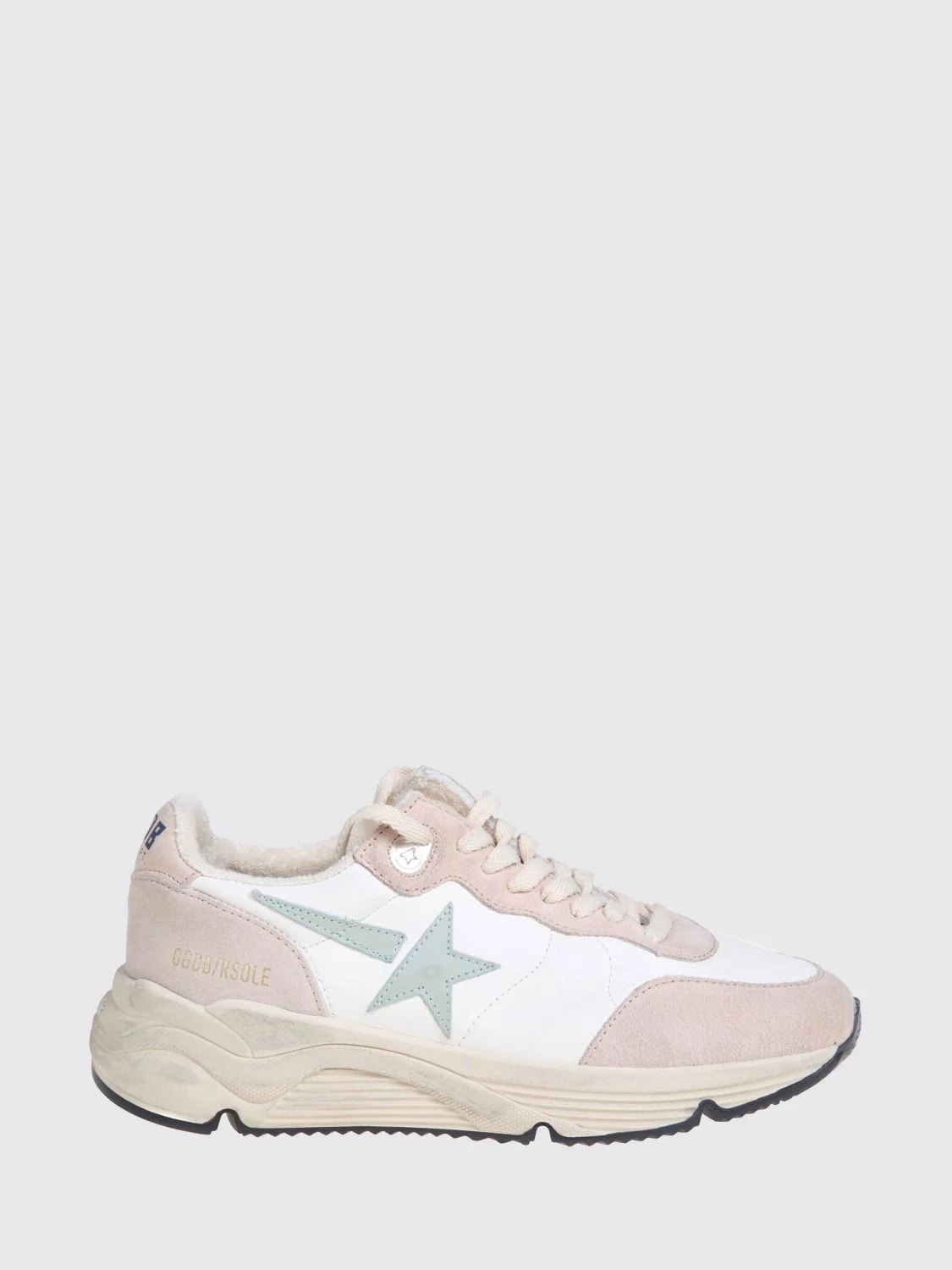 running sole smooth and suede calfskin sneakers with logo